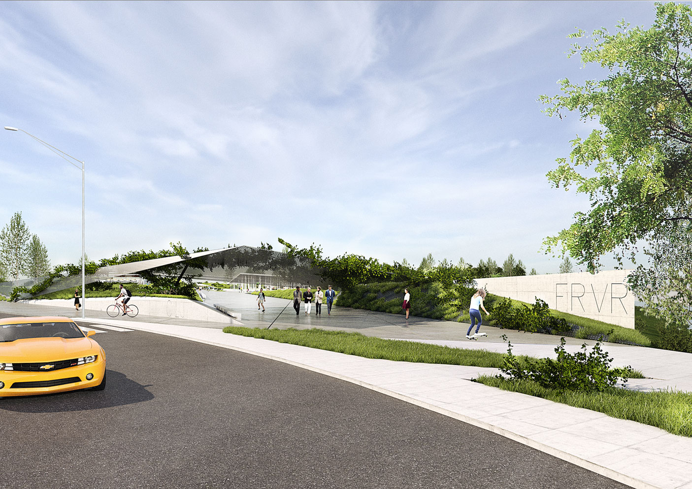 Vedere de ansamblu a propunerii, de aproape – Parcul Feroviarilor, Cluj-Napoca