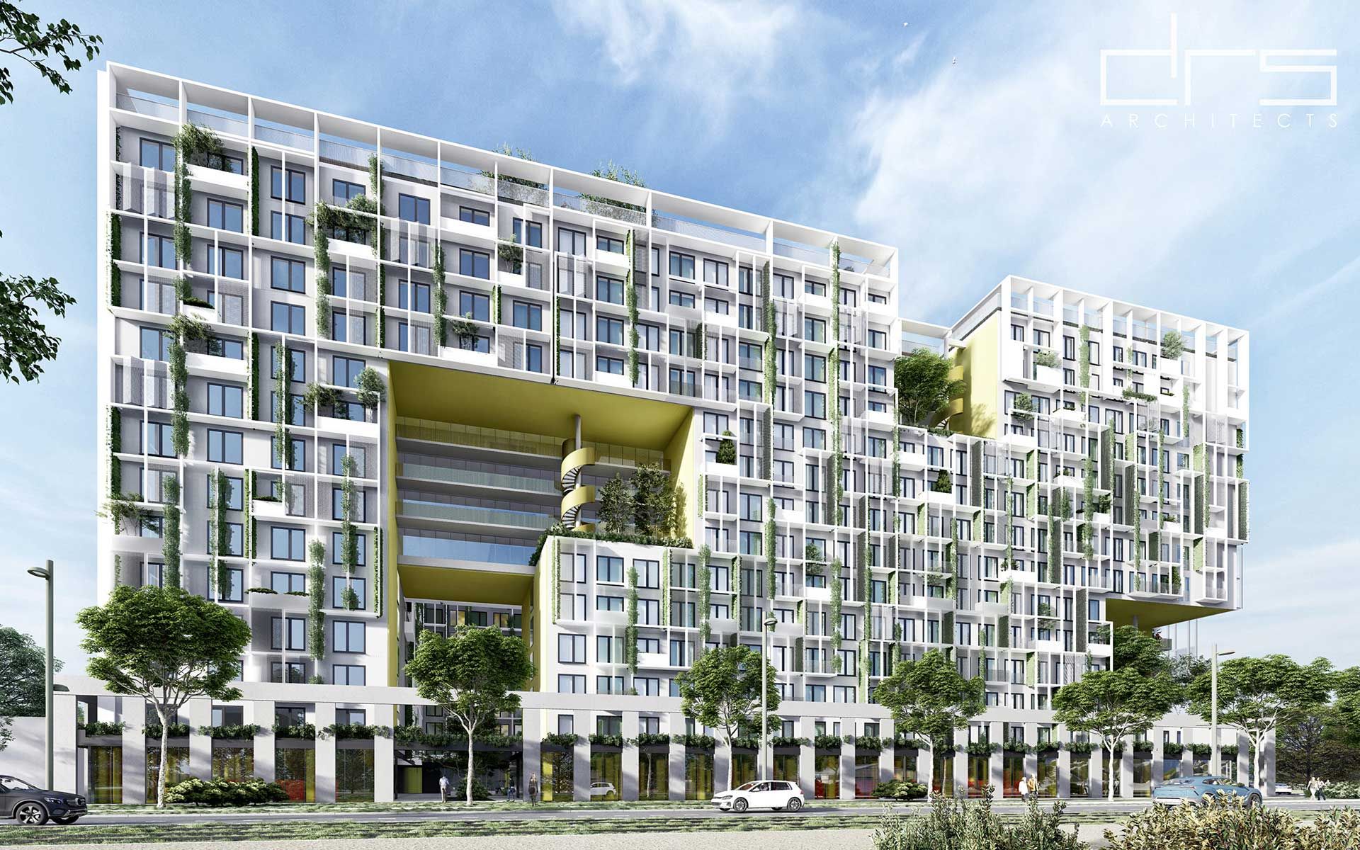 Spațiu interior al proiectului de ospitalitate, detaliu – Unique Student Housing, București
