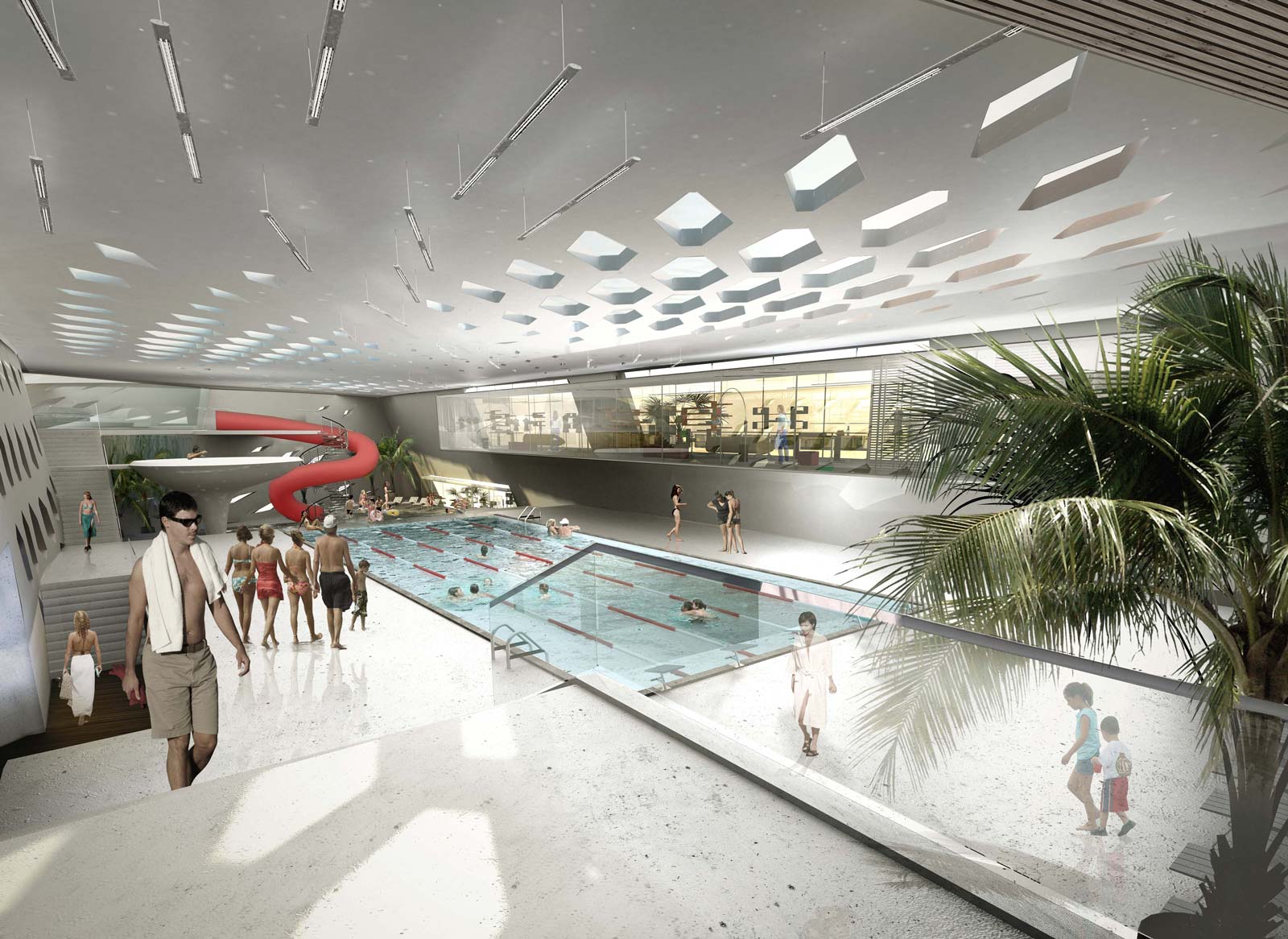 Zona bazinelor, plan apropiat – Parc Acvatic Craiova, CRAIOVA