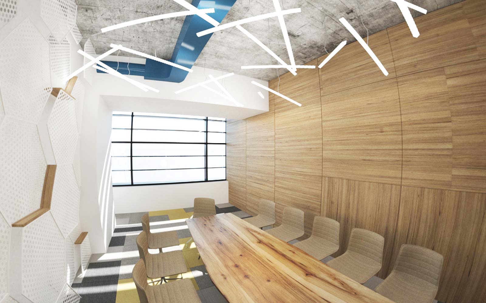 Vedere de ansamblu a amenajării interioare, de aproape – Office | Call Center, București