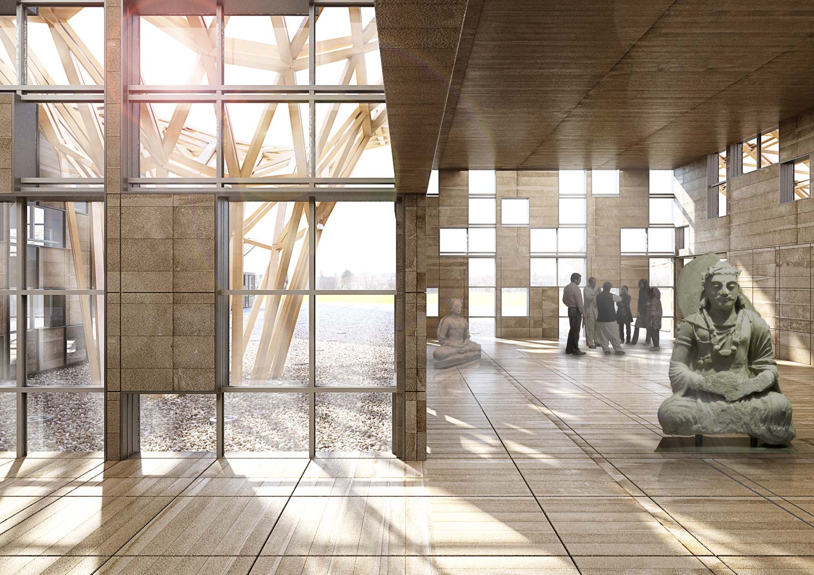 Detaliu al soluției propuse – Bamiyan Cultural Center, Bamiyan, Afganistan