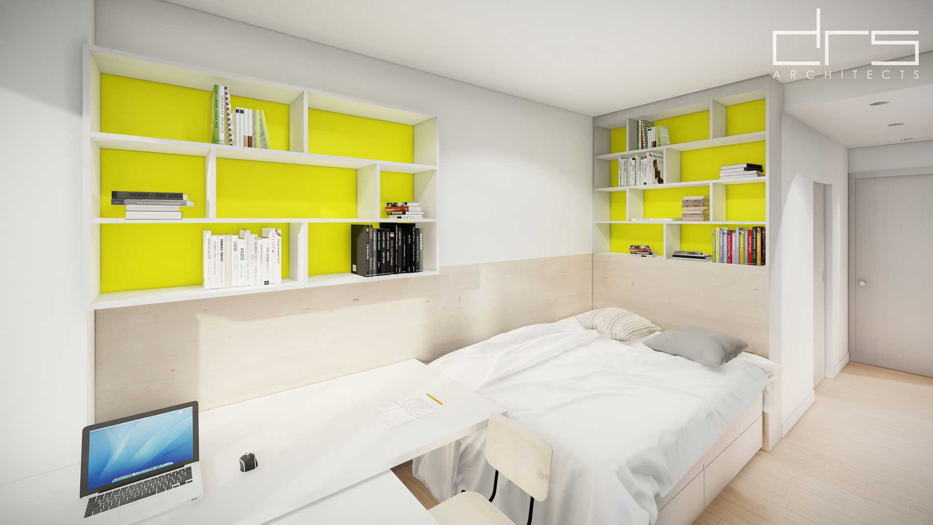 Perspectivă asupra spațiilor comune – Unique Student Housing, București