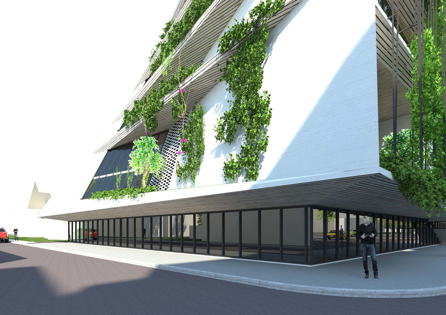Vedere de ansamblu a locuinței, de aproape – Green Residence - concept