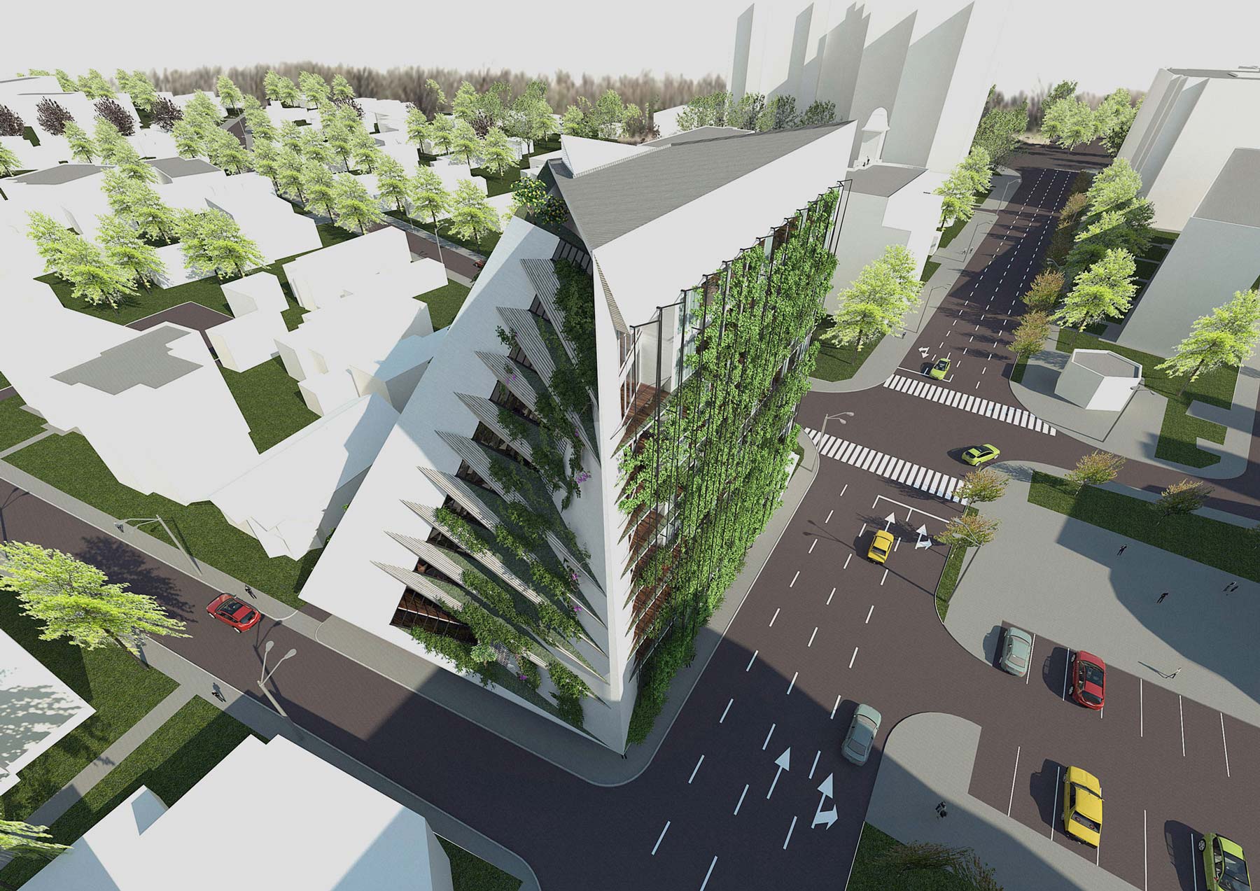Perspectivă asupra grădinii – Green Residence - concept