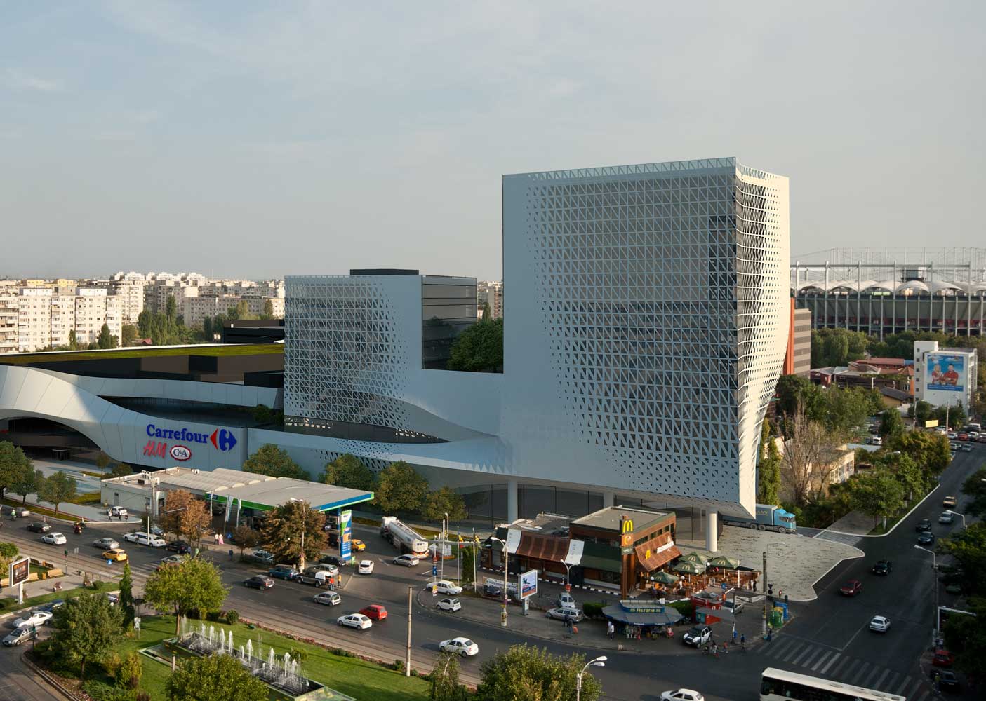 Vedere de ansamblu a proiectului – Mega Mall Office, București