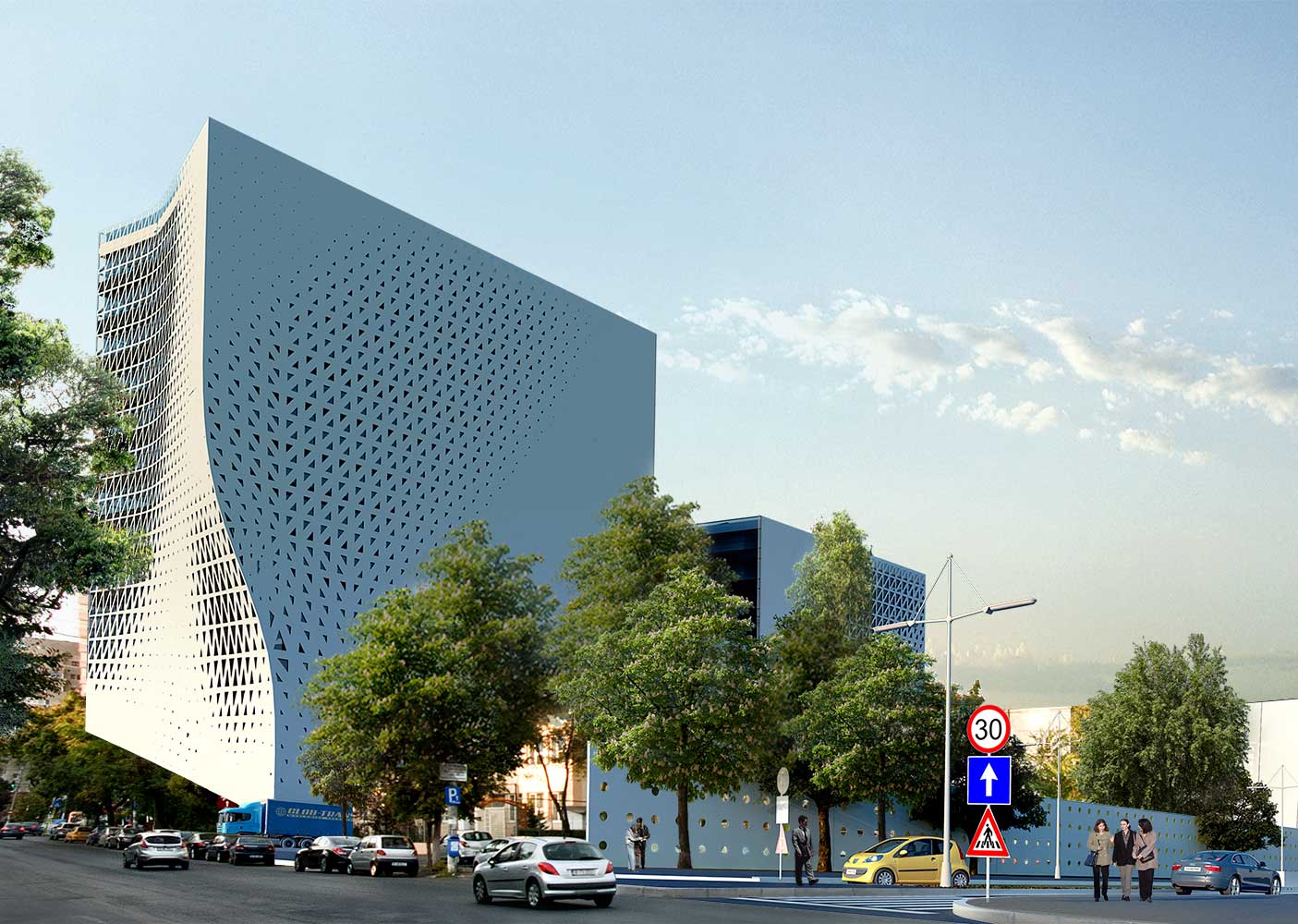 Perspectivă asupra spațiului – Mega Mall Office, București
